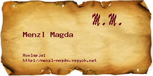 Menzl Magda névjegykártya